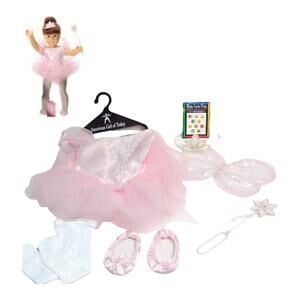 American Girl Sugar Plum Fairy Nutcracker Suite Ballet Outfit Tiara Wand Tights